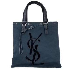 YSL Logo Drawstring Tote Bag